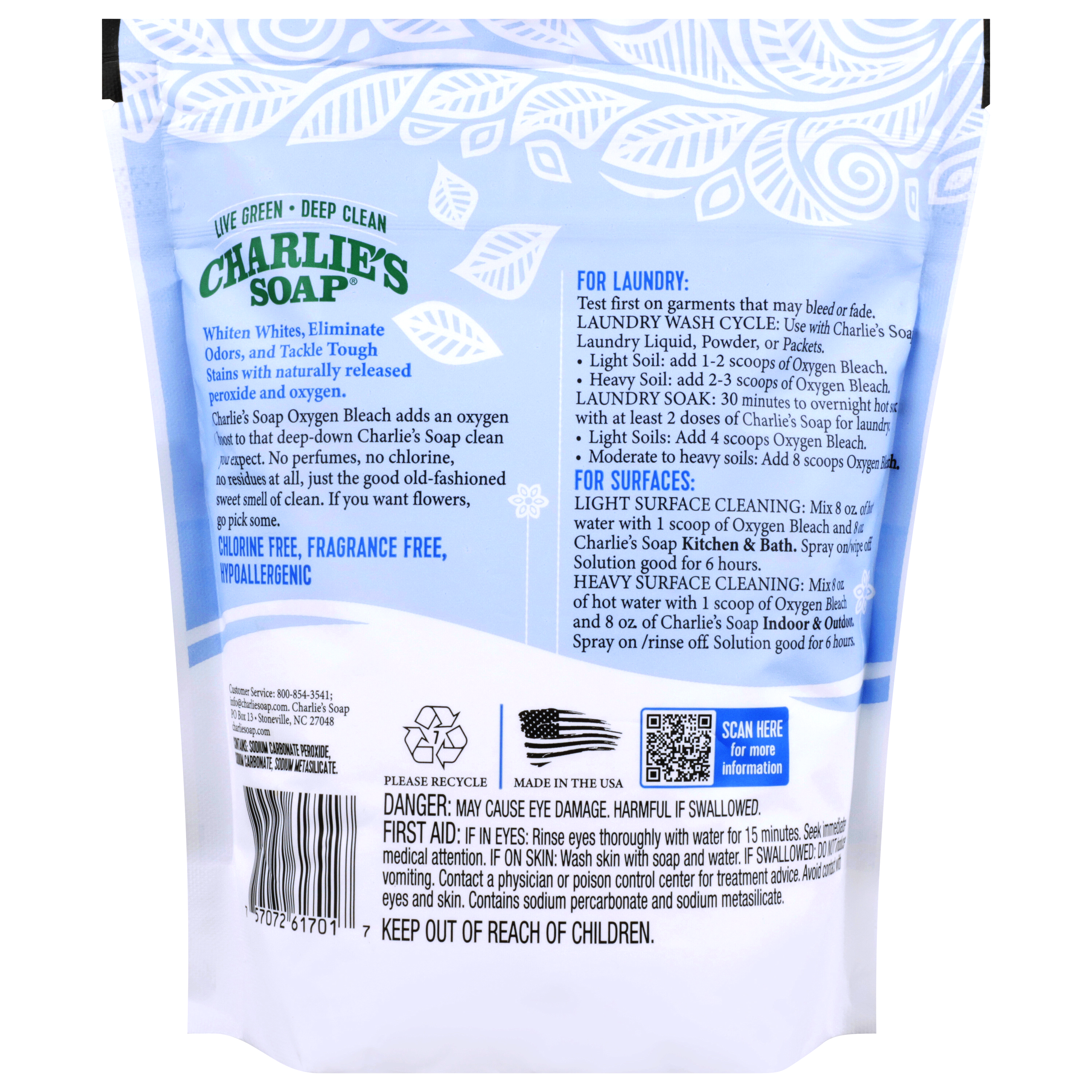 Charlie's Soap Oxygen Bleach: Non-Chlorine Bleach