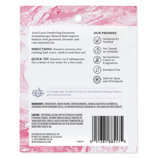 Geranium Mineral Bath 2.5 oz.