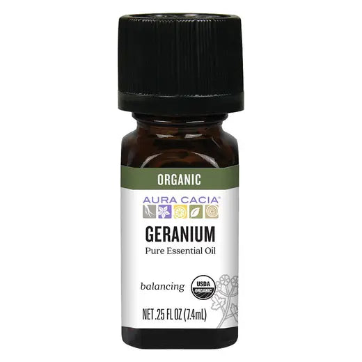 Organic Geranium Essential Oil 0.25 fl. oz.