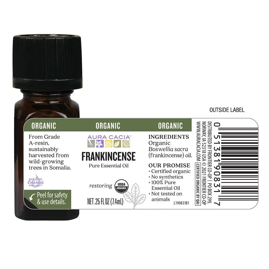 Organic Frankincense Essential Oil 0.25 fl. oz.