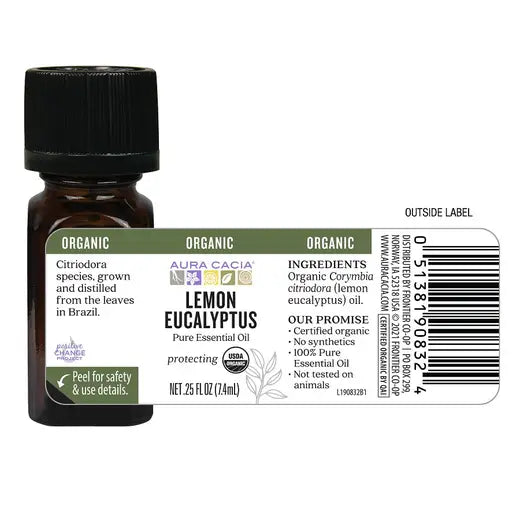Organic Lemon Eucalyptus Essential Oil 0.25 fl. oz.