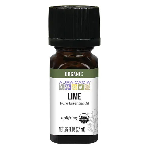 Organic Distilled Lime Essential Oil 0.25 fl. oz.