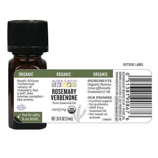 Organic Rosemary Verbenone Essential Oil 0.25 fl. oz.