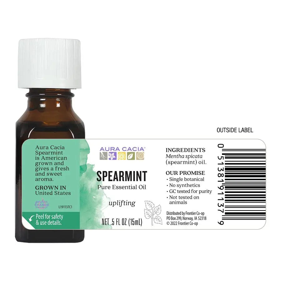 Aura Cacia Spearmint Essential Oil 0.5 fl. oz.