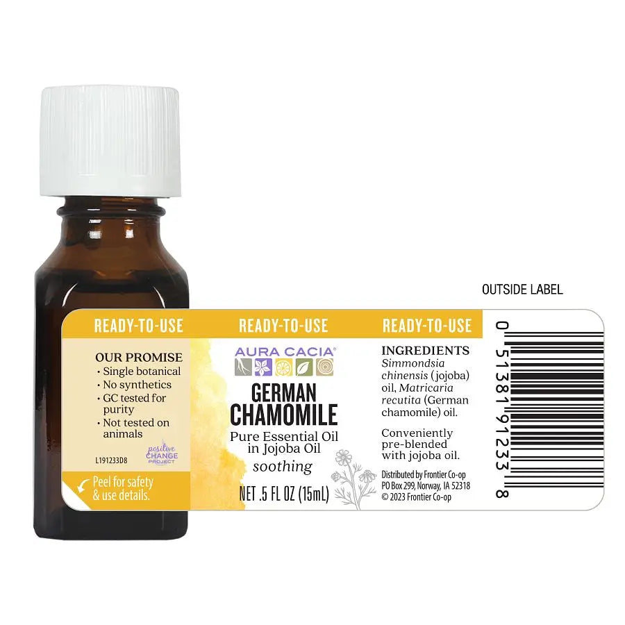 Aura Cacia German Chamomile (in jojoba oil) 0.5 fl. oz.