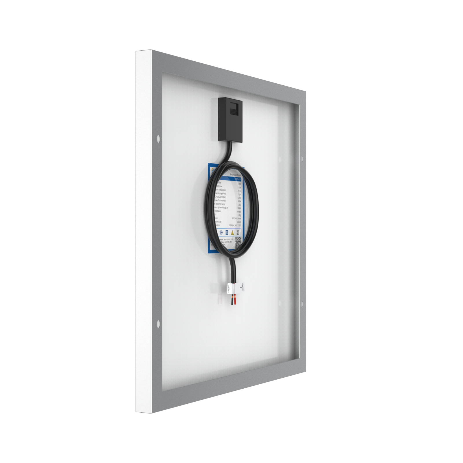 ACOPower 15W Poly Solar Panel for 12 Volt Battery Charging-56