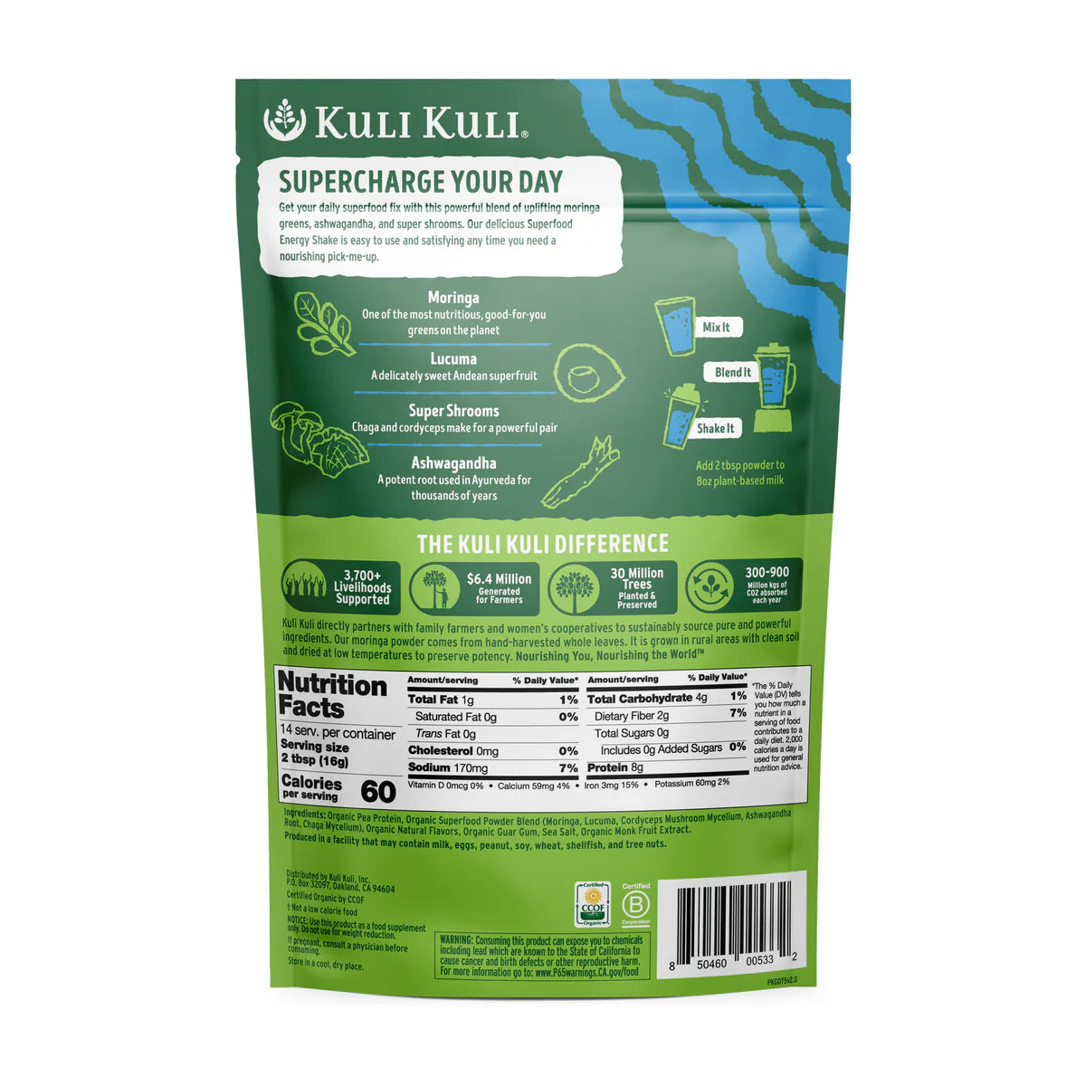 Kuli Kuli Organic Superfood Energy Shake Vanilla
