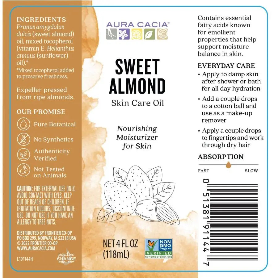 Sweet Almond Skin Care Oil 4 fl. oz.