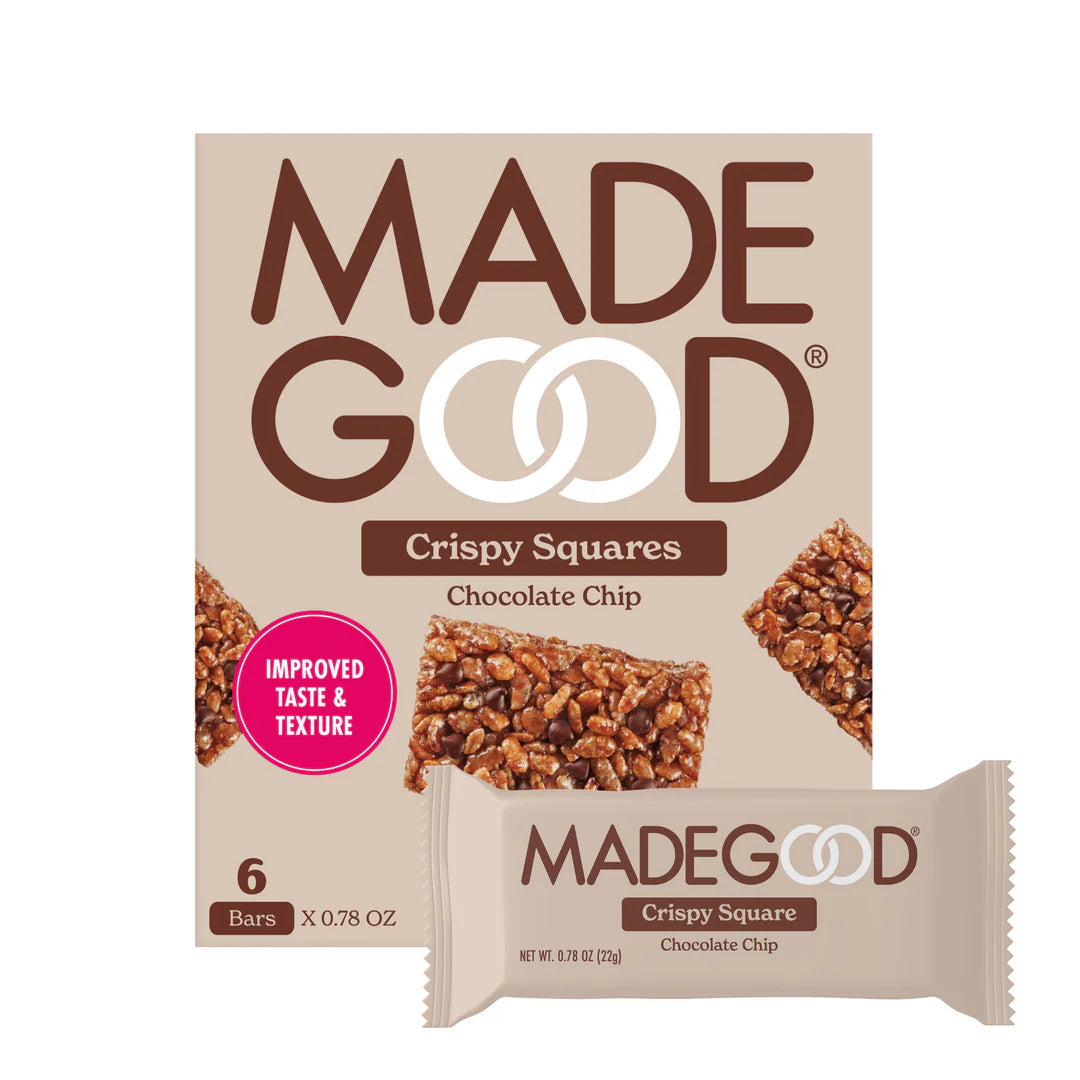 MadeGood Chocolate Chip Crispy Squares