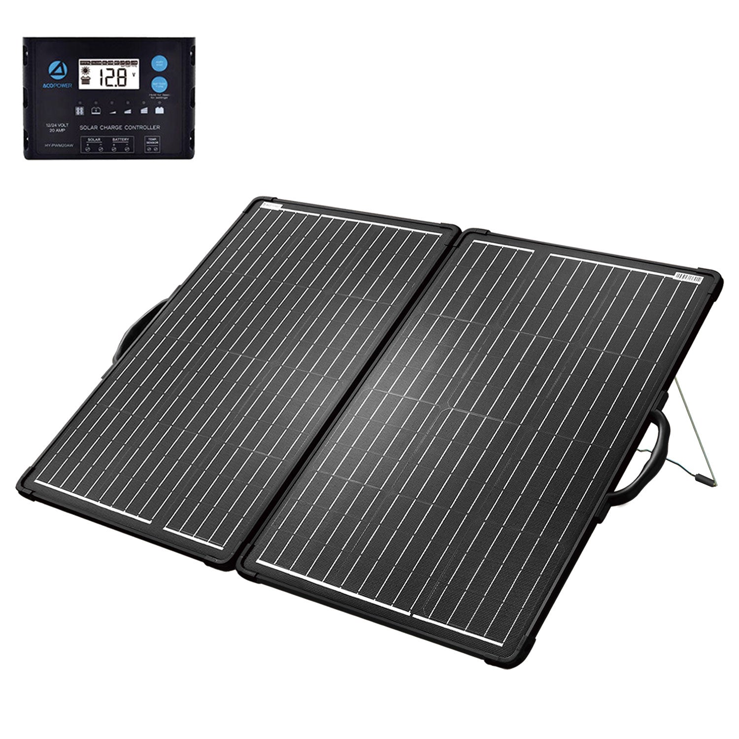 ACOPower Plk 120W Portable Solar Panel Kit, Lightweight Briefcase with 20A Charge Controller-0