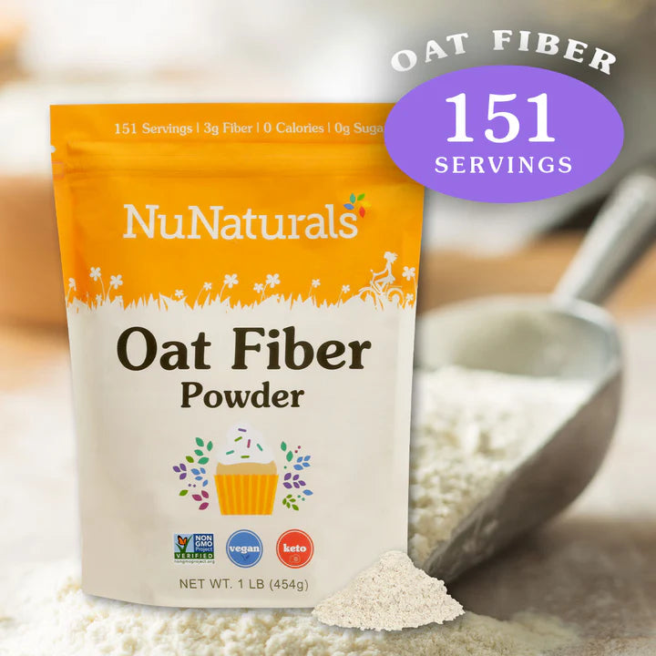 NuNaturals Oat Fiber, 1 lb