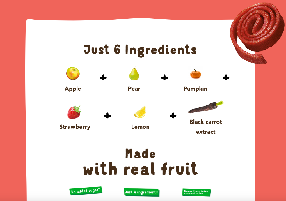 BEAR Strawberry Lemon Fruit Rolls