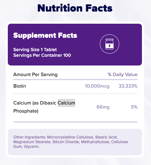 Natrol Biotin Beauty Tablets - 10,000 mcg