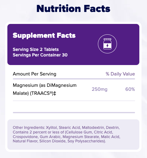 Natrol Magnesium High Absorption Chewable Tablets