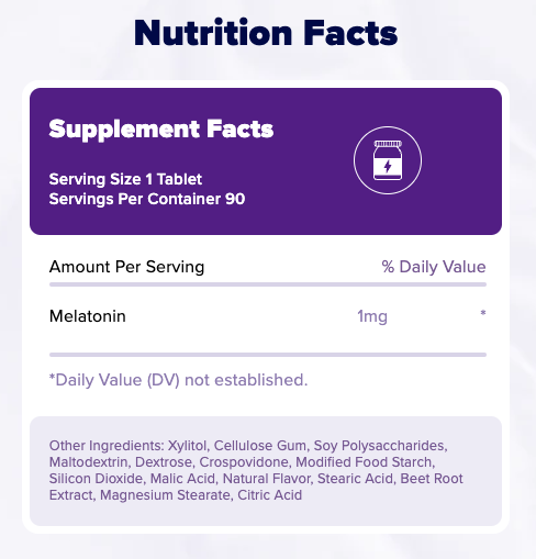 Natrol Melatonin Fast Dissolve Strawberry Tablets - 1mg