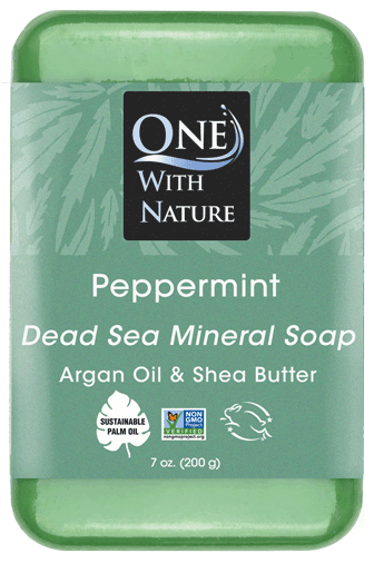 One With Nature Peppermint Soap with Dead Sea Minerals