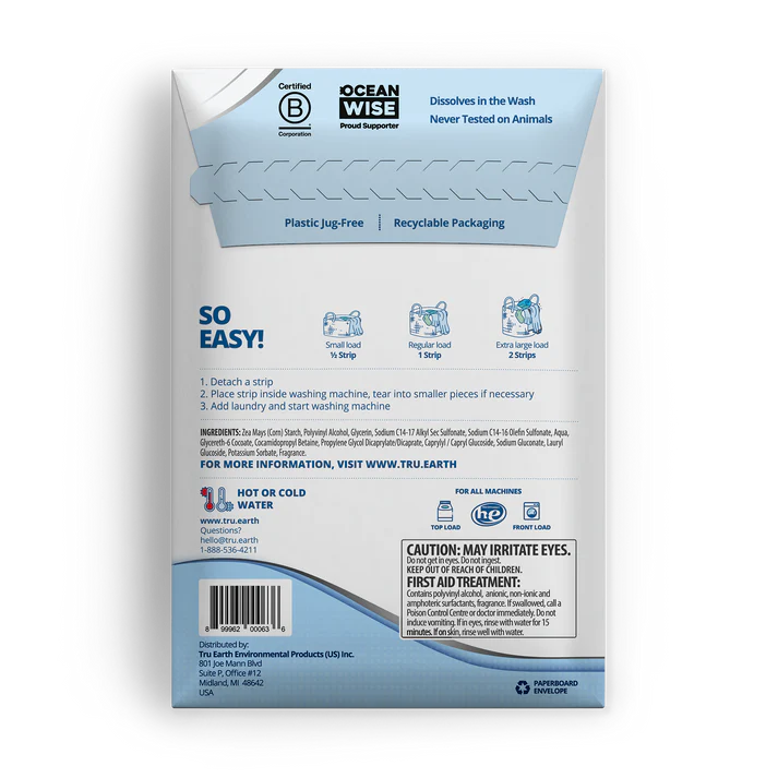 Tru Earth Eco-Strips Platinum Laundry Detergent( 12 X 32 CT )