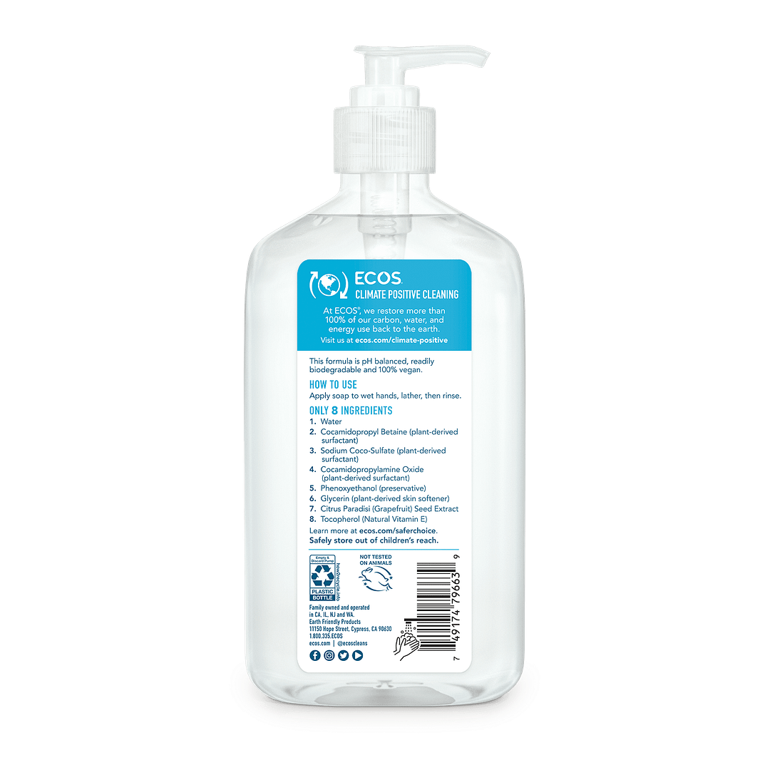 Hypoallergenic Hand Soap Free & Clear 6 Pack x 17 OZ