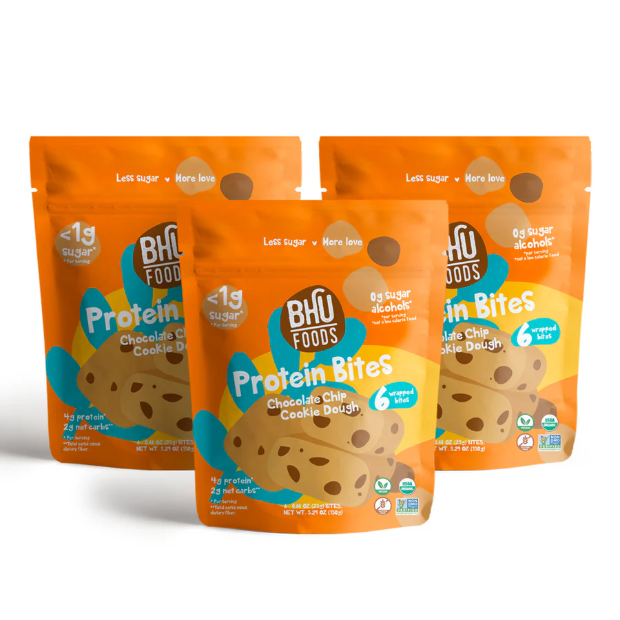 BHU Foods Chocolate Chip Cookie Dough Bites ( 6 X 5.29 OZ )