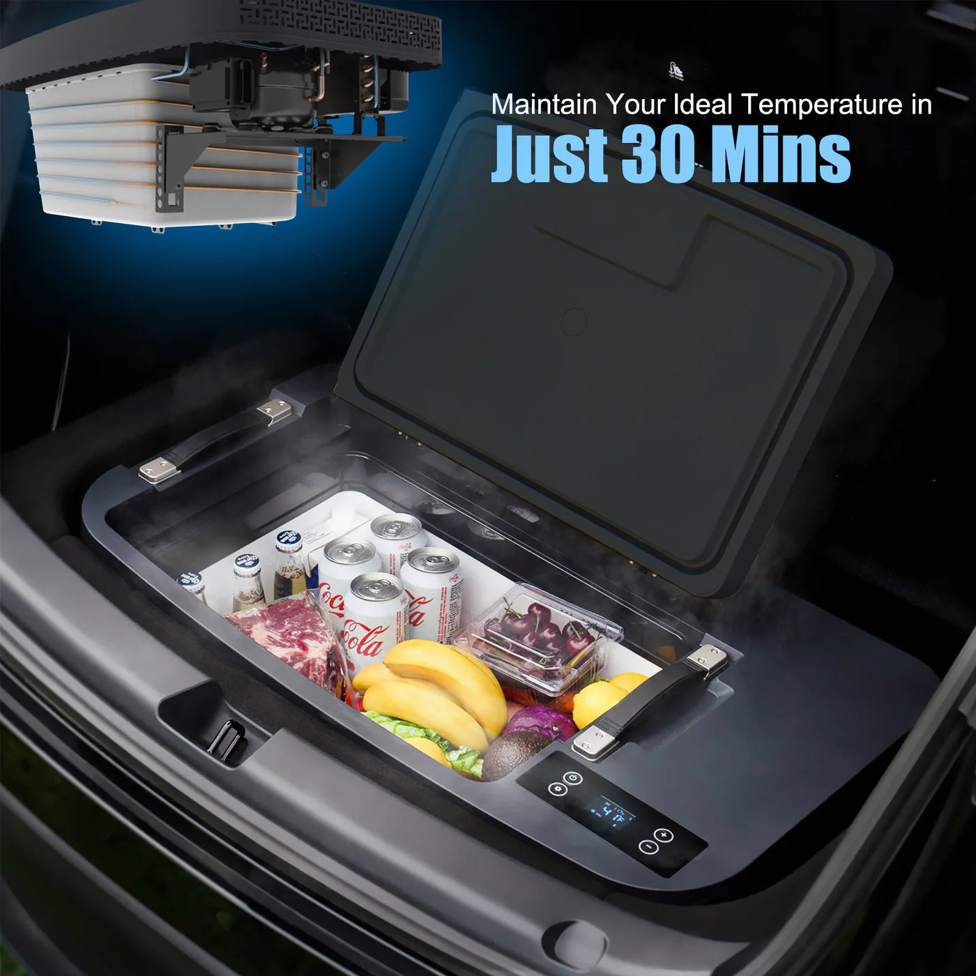 ACOPOWER TesFridge Portable Freezer--Specially Designed for Tesla Model 3, Y, and X