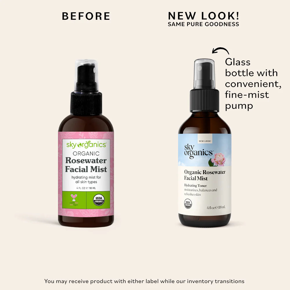 Sky Organics Organic Rosewater Facial Mist 4 OZ