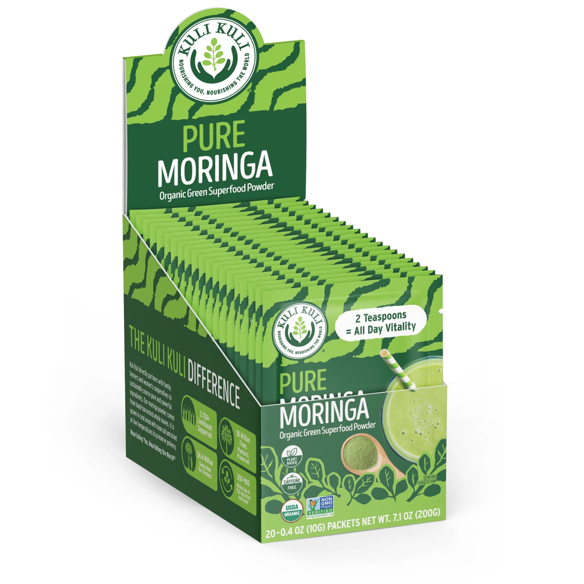 Kuli Kuli Organic Pure Moringa Powder Packets