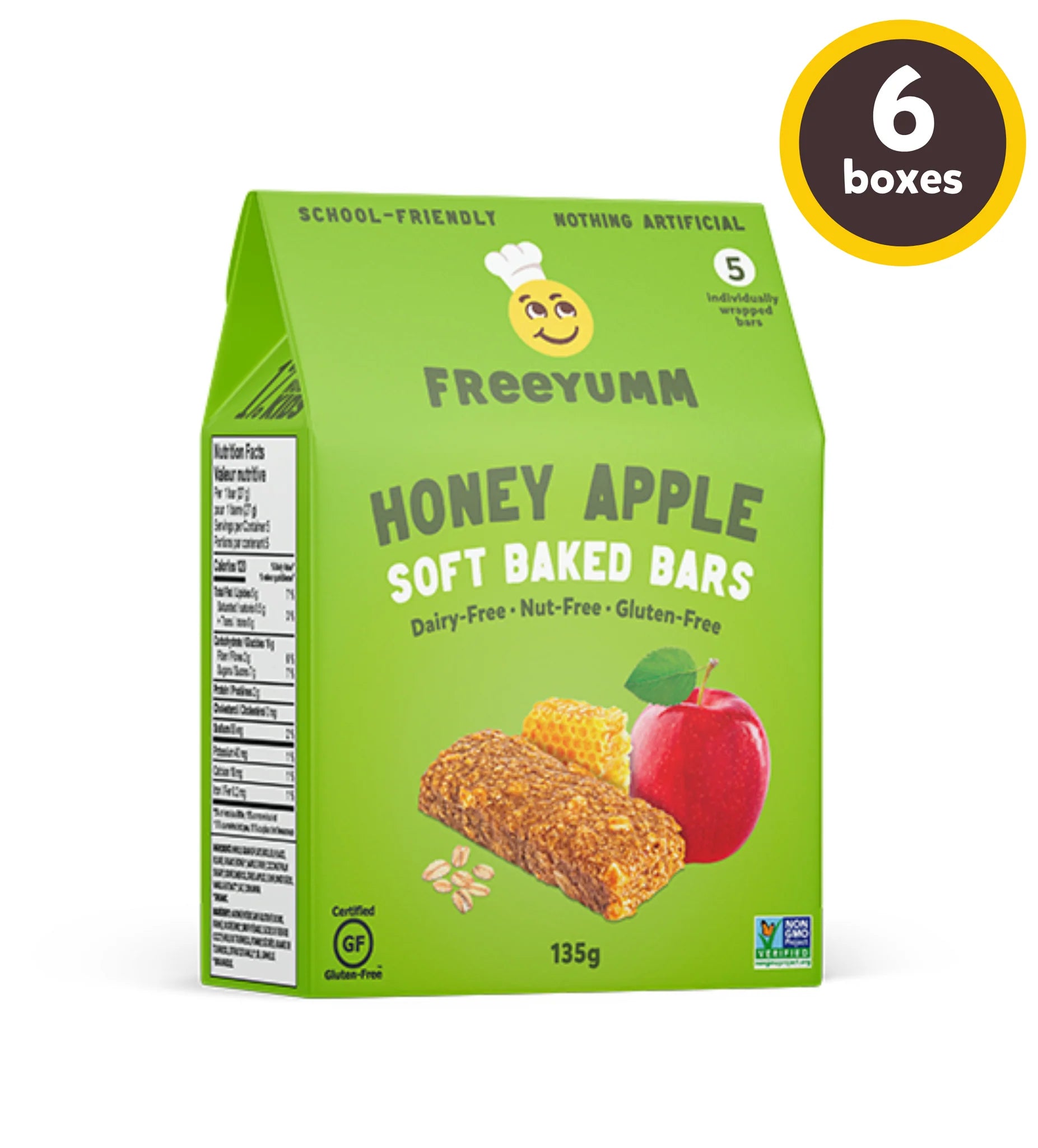 FreeYumm Honey Apple Soft Baked Bars
