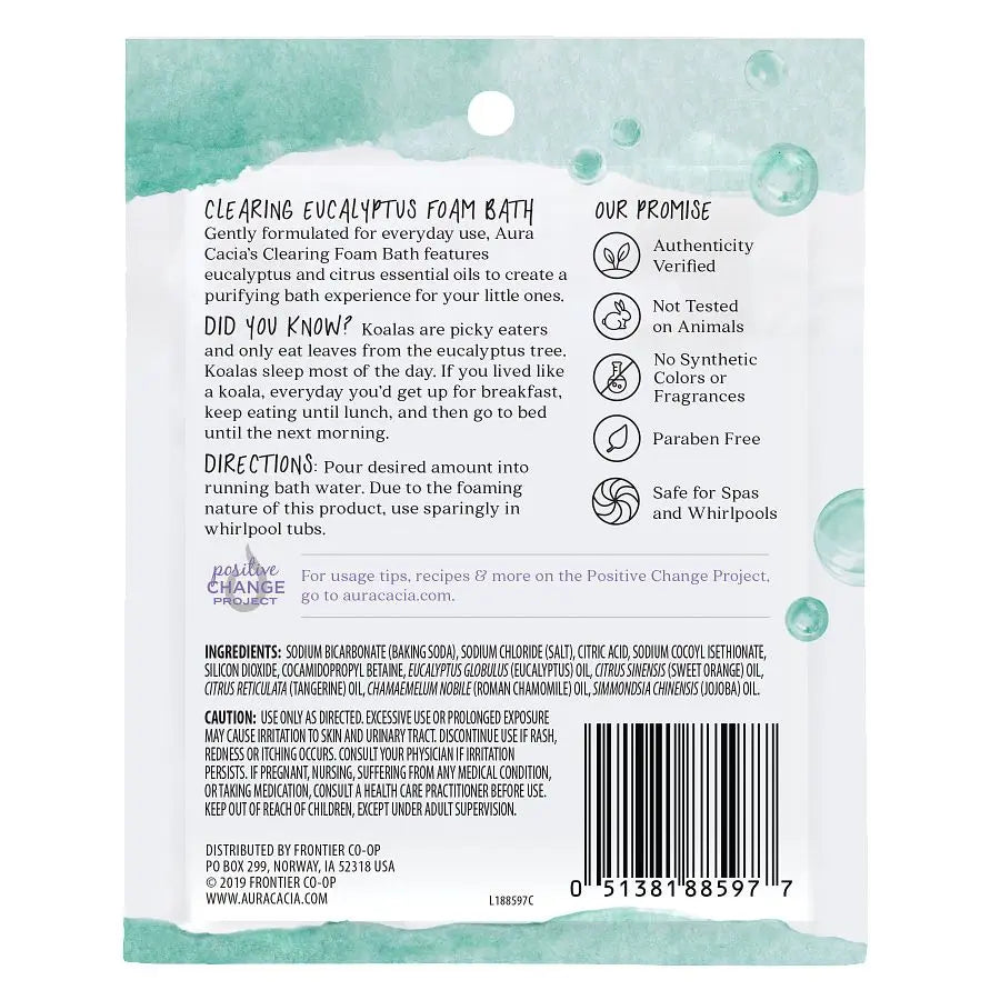 Clearing Eucalyptus Kids Foam Bath 2.5 oz.