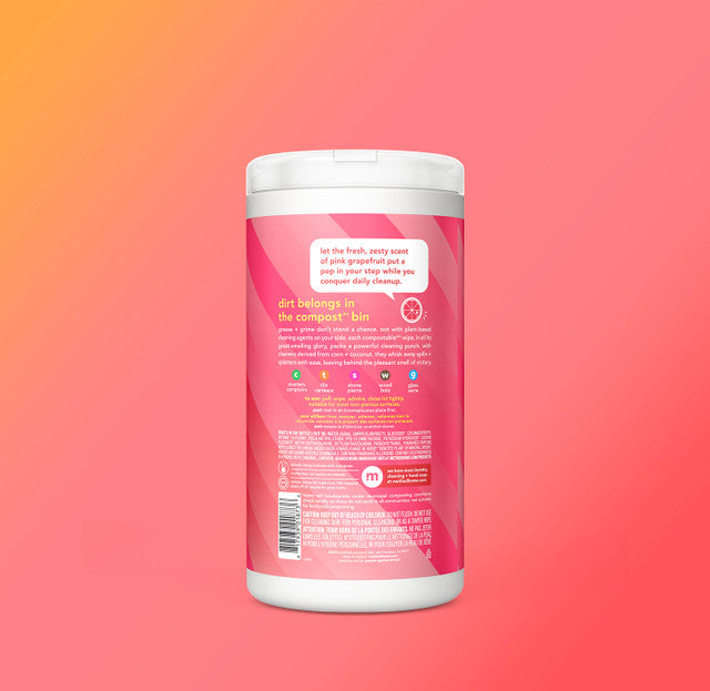 method pink grapefruit  all-purpose cleaning wipes