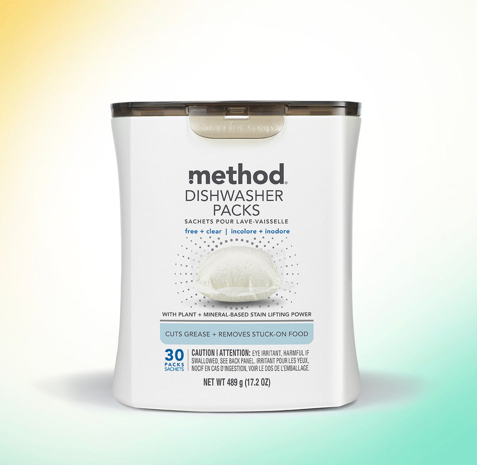 method free + clear  dishwasher packs