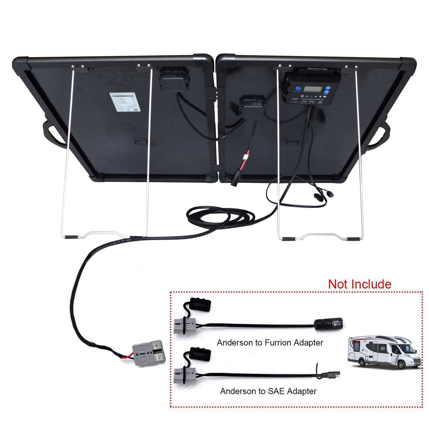 ACOPower Plk 120W Portable Solar Panel Kit, Lightweight Briefcase with 20A Charge Controller-4