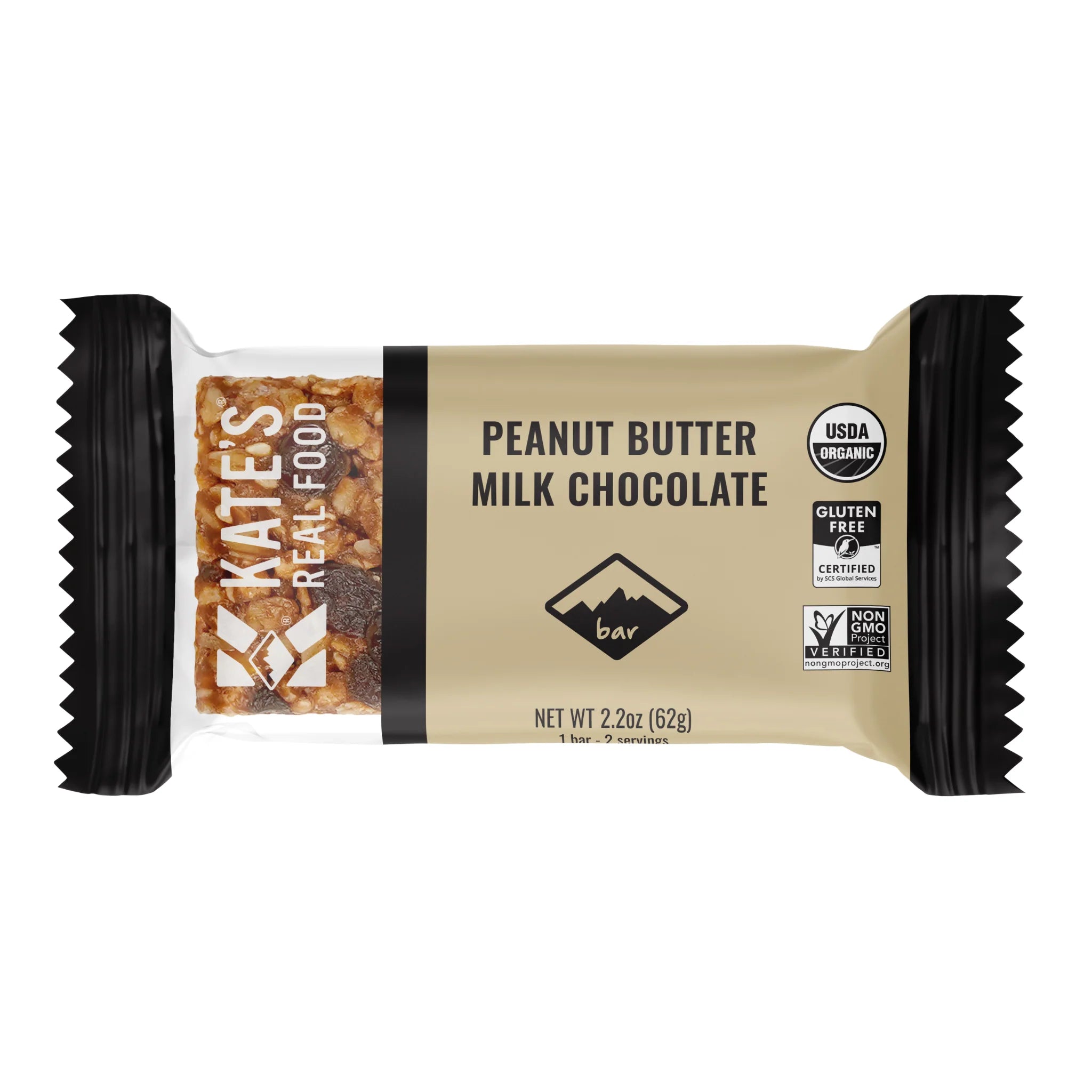 Kate's Real Food Creamy Milk Chocolate Peanut Butter Bars ( 12 X 2.2 OZ )