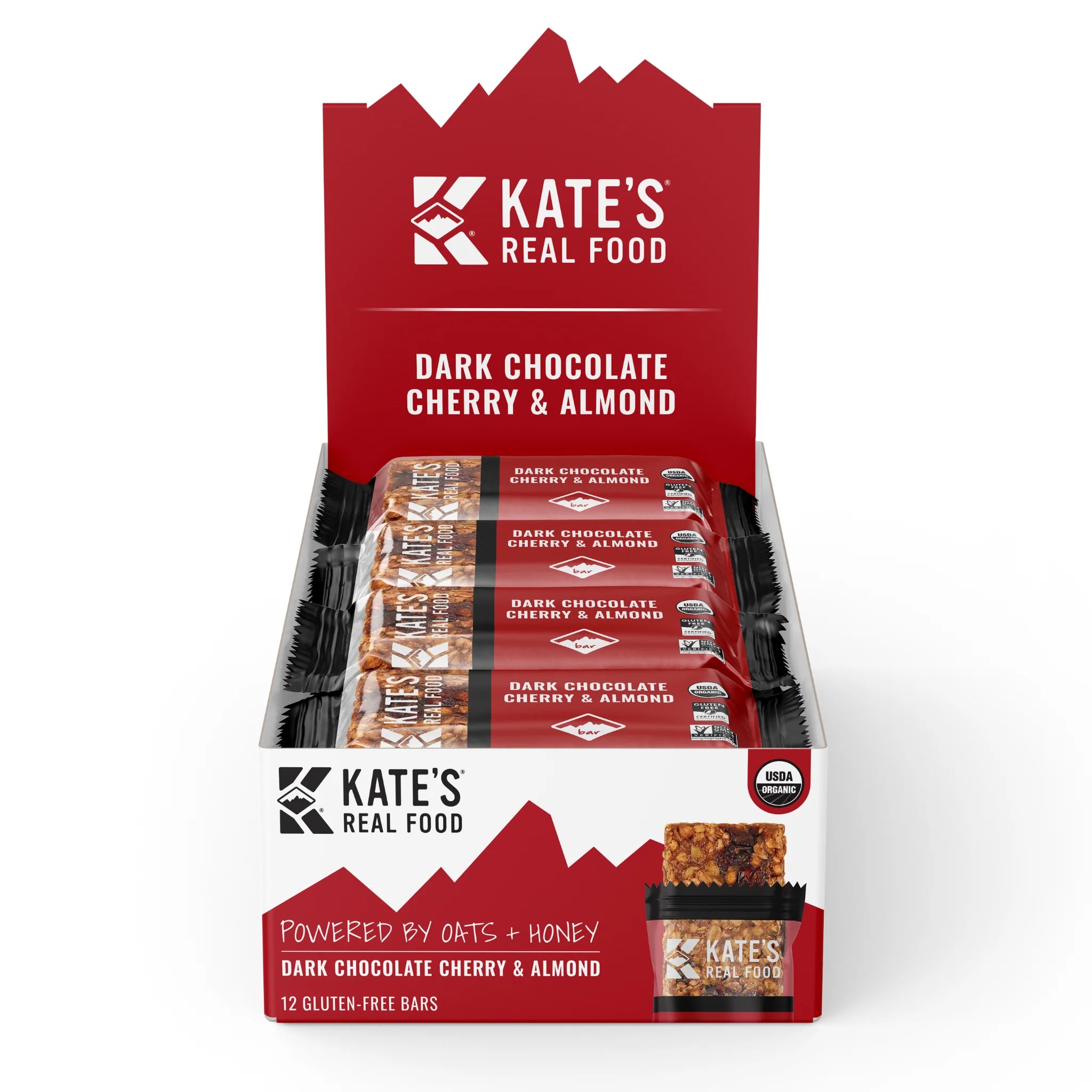 KATE HANDLE BAR Dark Chocolate Cherry & Almond Bars( 12 X 2.2 BOX )
