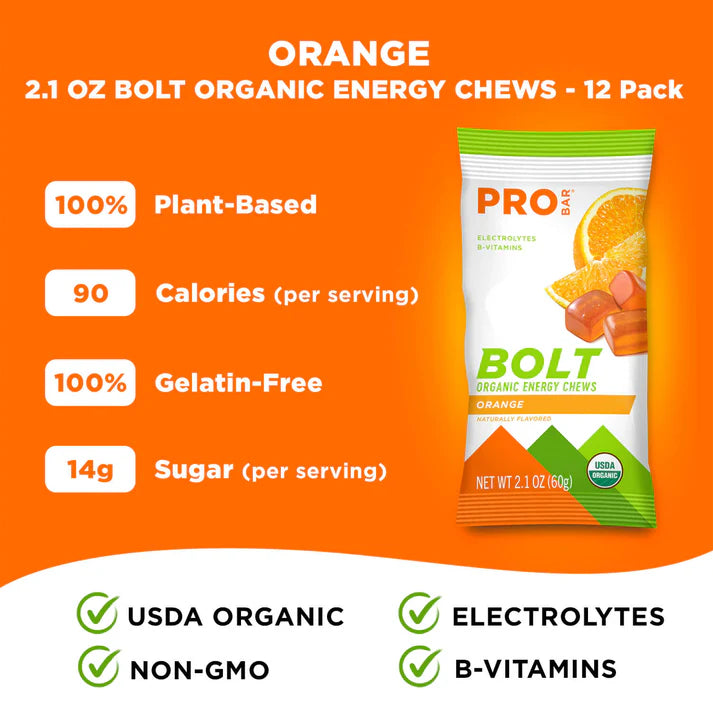 BOLT Organic Energy Chews Orange