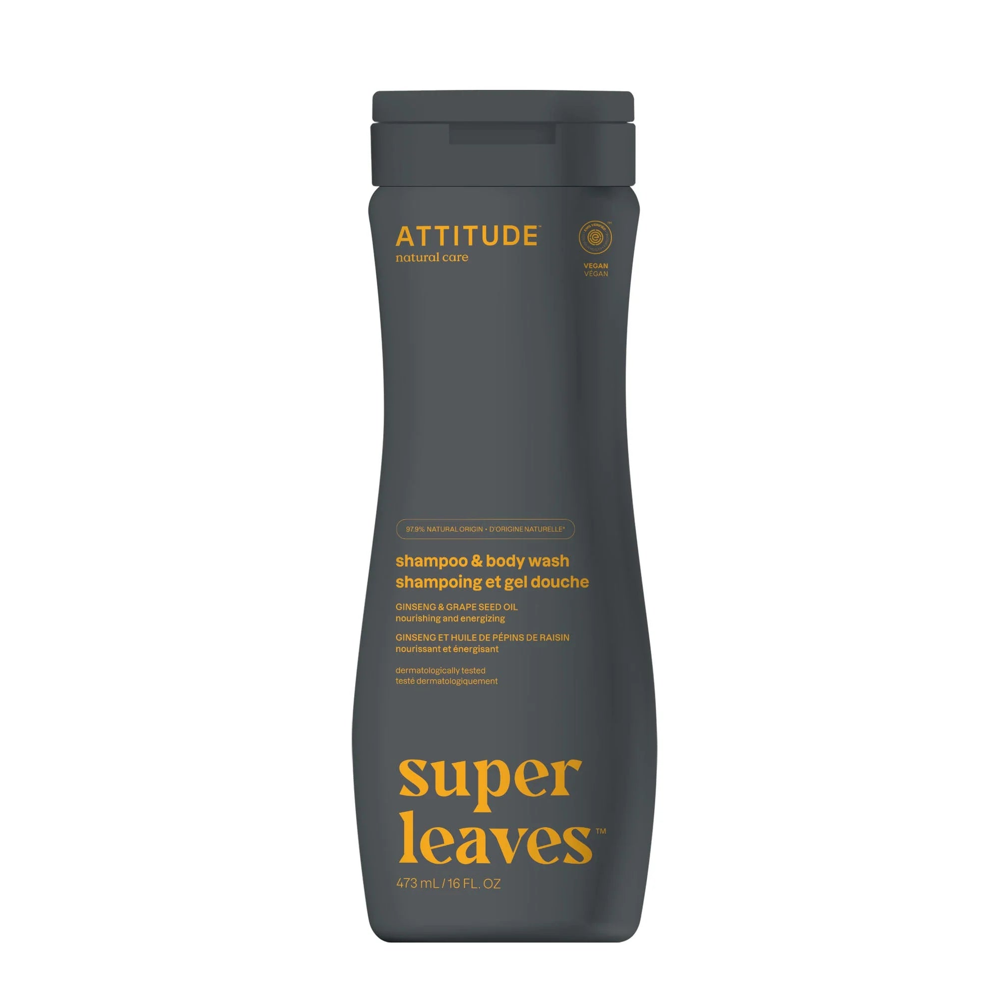 SUPER LEAVES„¢ 2-In-1 Shampoo and Body Wash Sport Ginseng and Grape Seed Oil 16 FL OZ