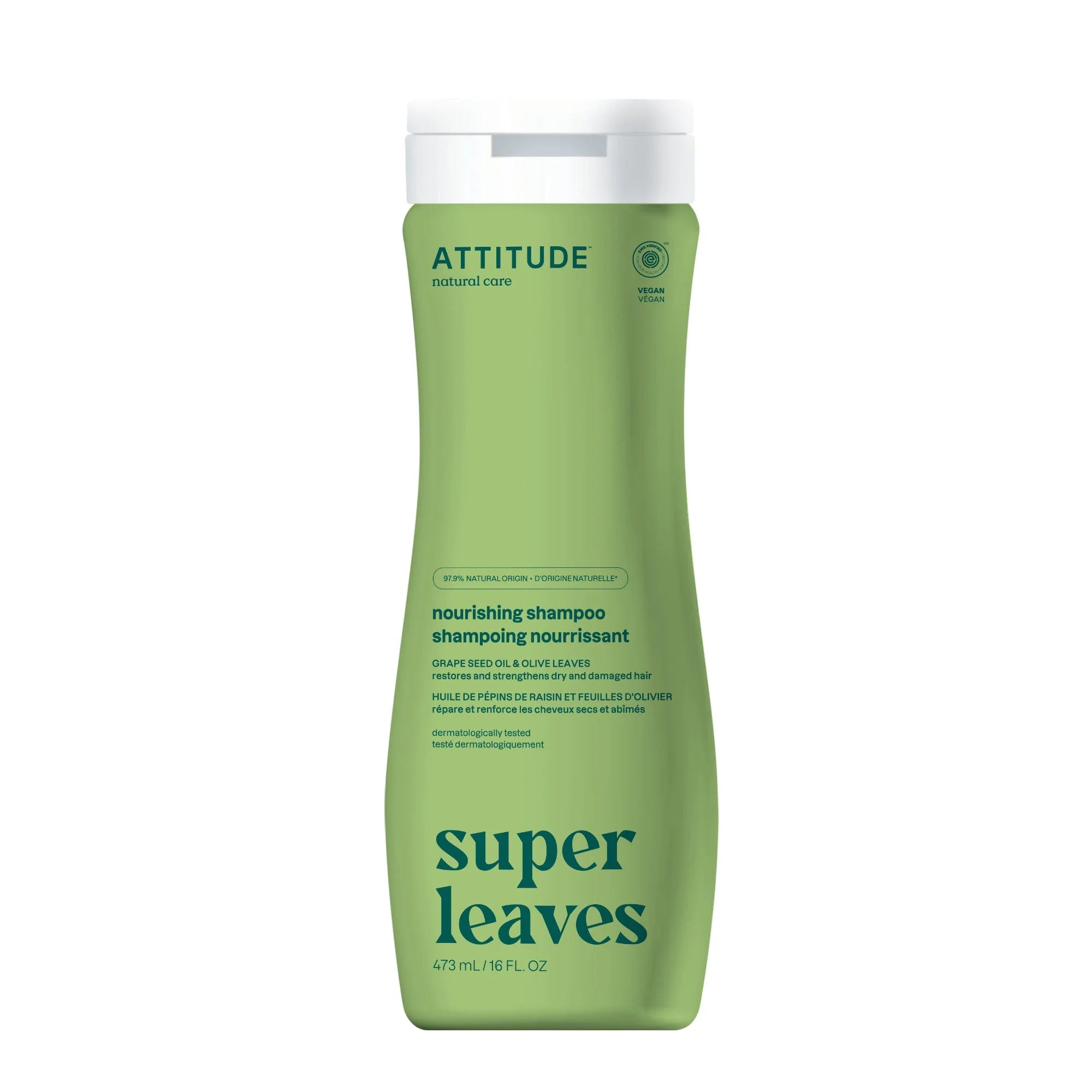Attitude SUPER LEAVES„¢ Nourishing shampoo Grape seed oil and olive leaves | 16 FL. OZ. ( 1 X 16 OZ )