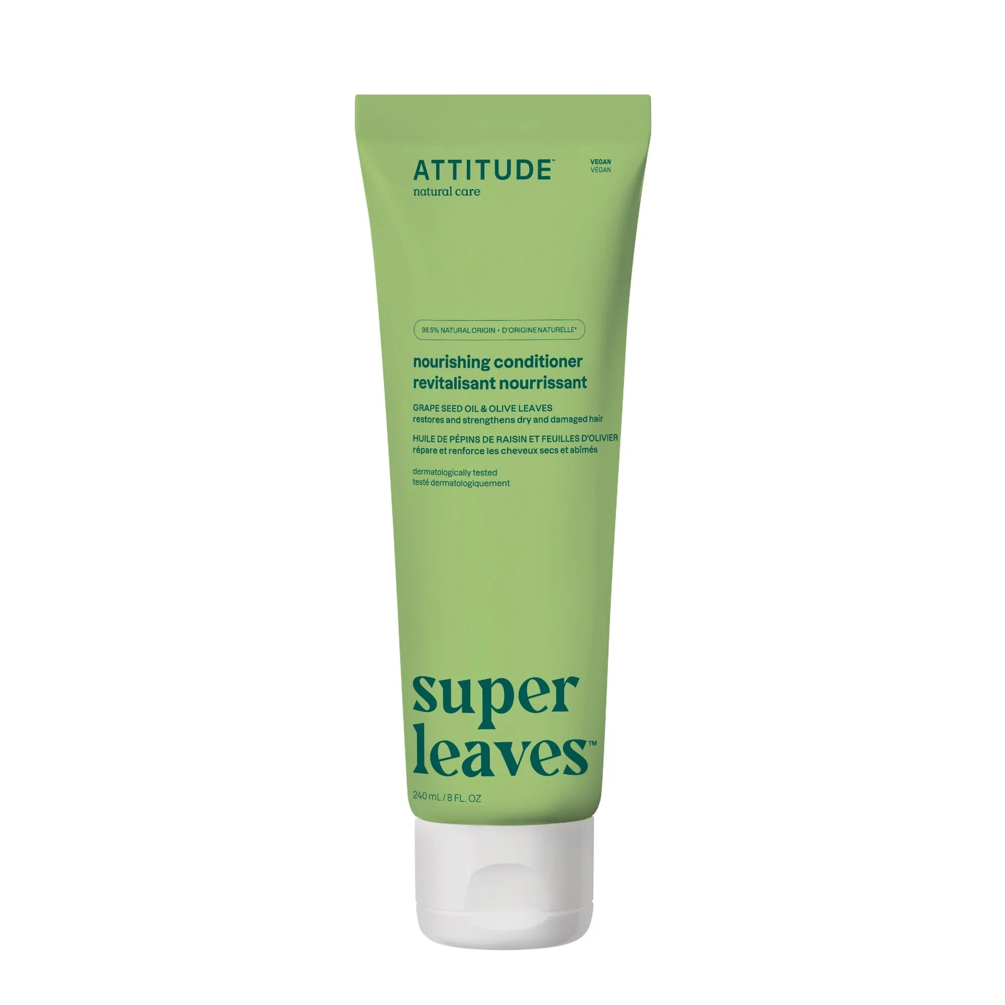 Attitude SUPER LEAVES„¢  Nourishing conditioner Grape seed oil and olive leaves 8 FL. OZ. ( 1 X 8 OZ   )