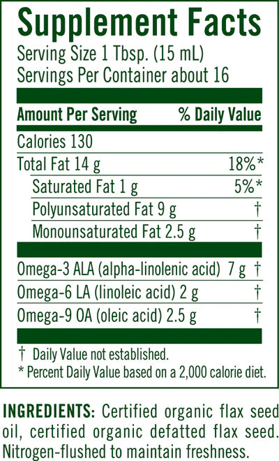 FLORA High Lignan Flax Oil 8.5 FL OZ