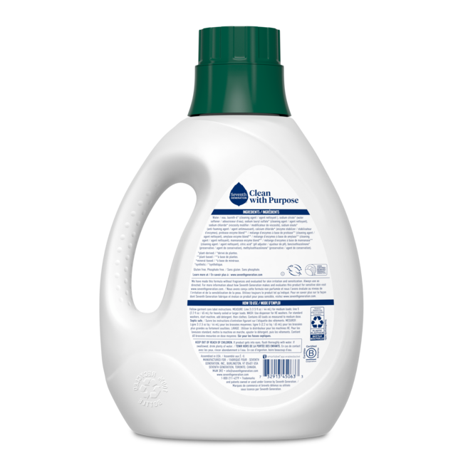 Seventh Generation Liquid Laundry Detergent - Free & Clear