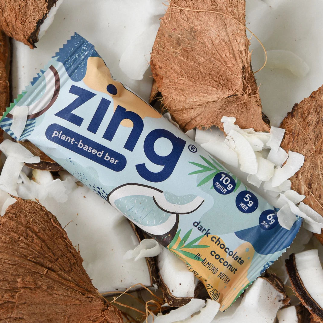 zing dark chocolate coconut nutrition bars - Box of 12