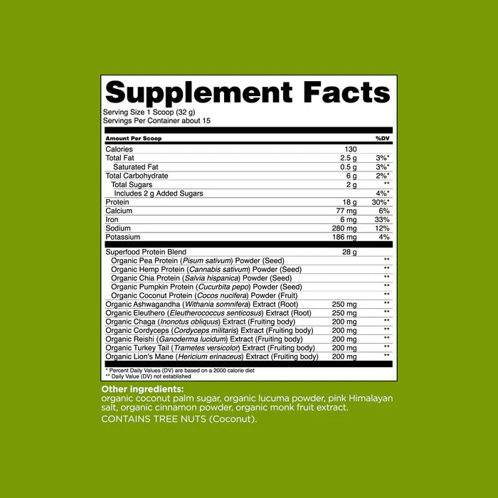 Four Sigmatic Unflavored Plant-based Protein 16.9 OZ