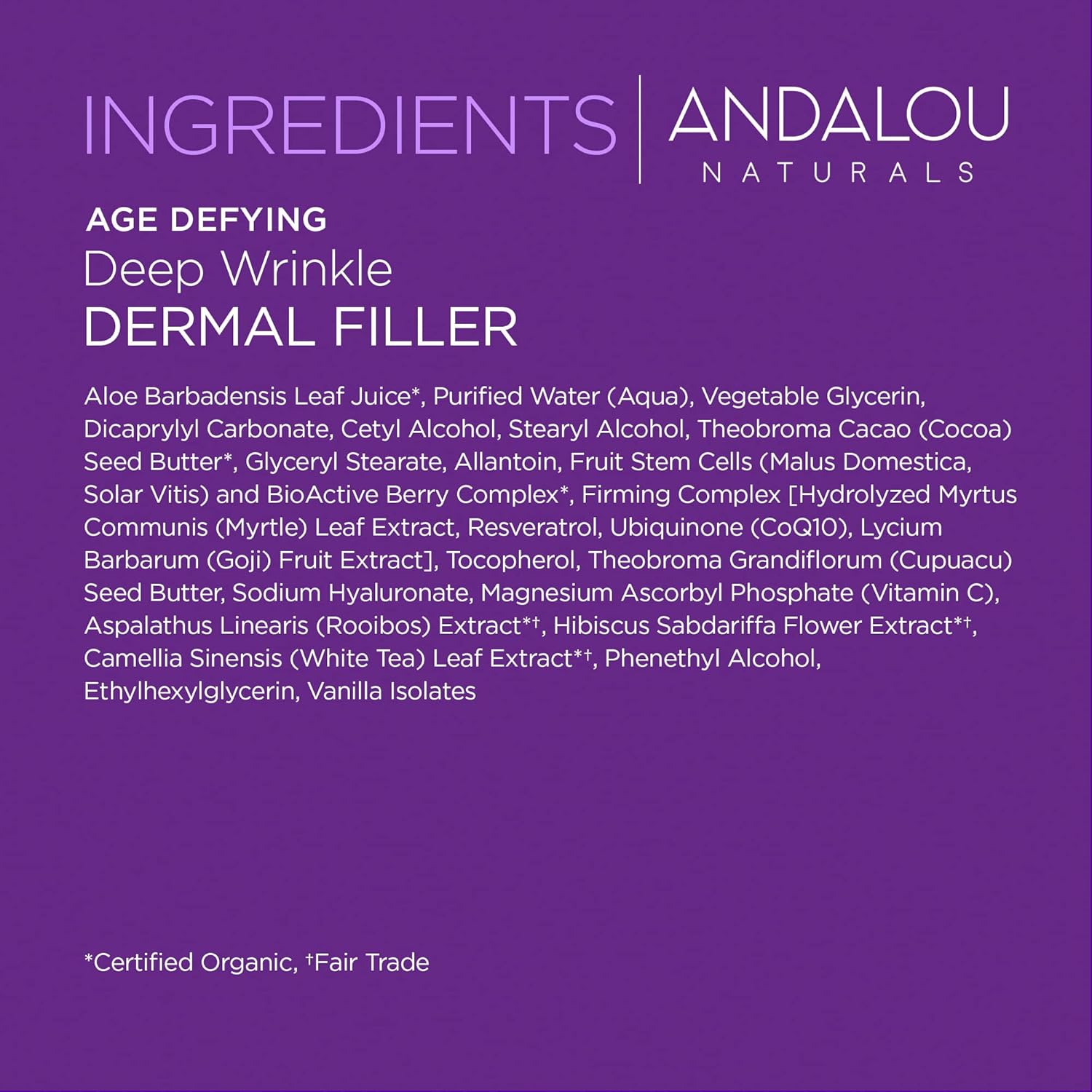 Andalou Naturals Deep Wrinkle Dermal Filler