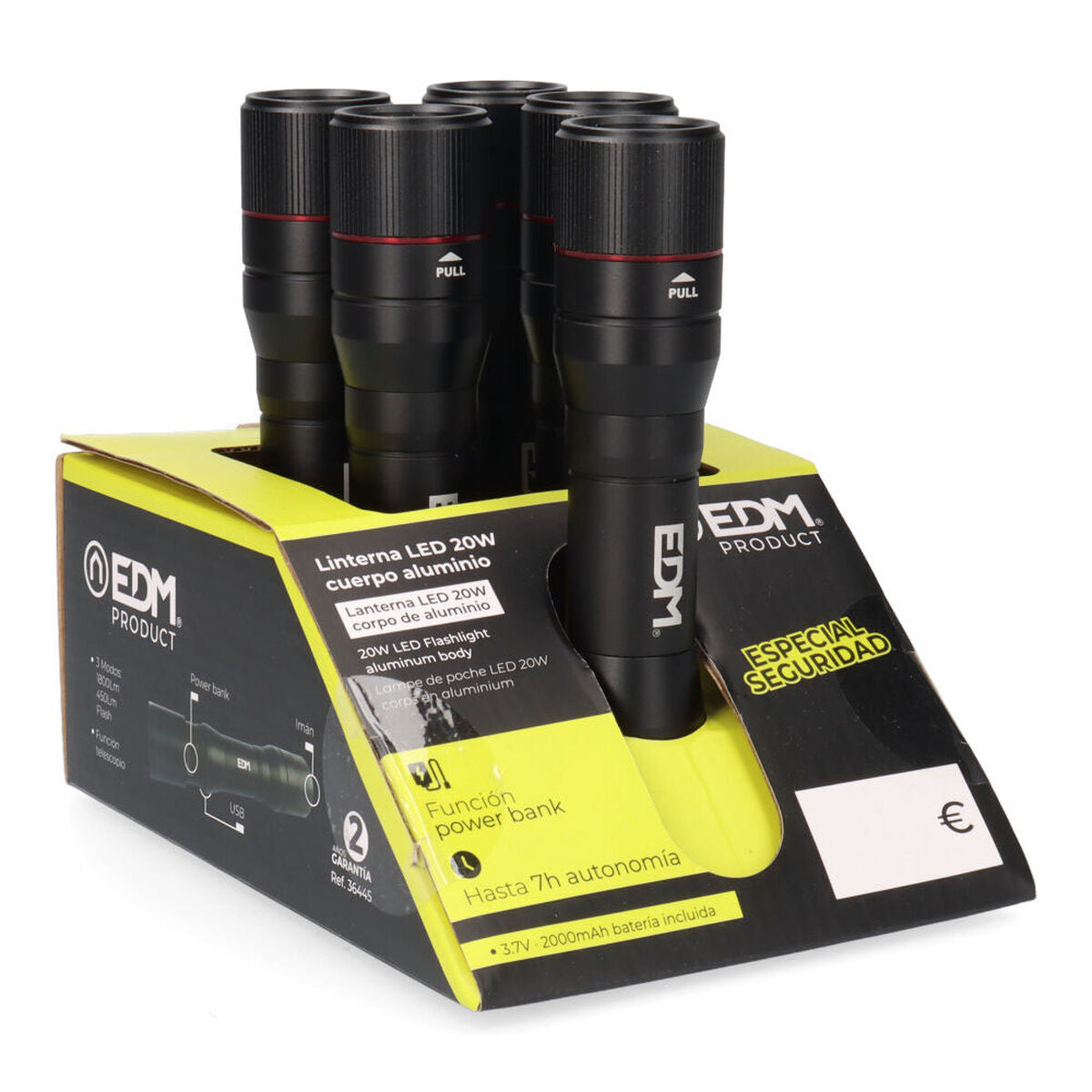 Svetilka EDM 36445 20 W 1800 Lm Power Bank Polnilen-3