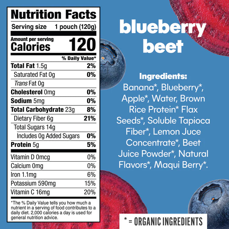 Noka Blueberry Beet, Superfood Smoothie + Prebiotic Fiber