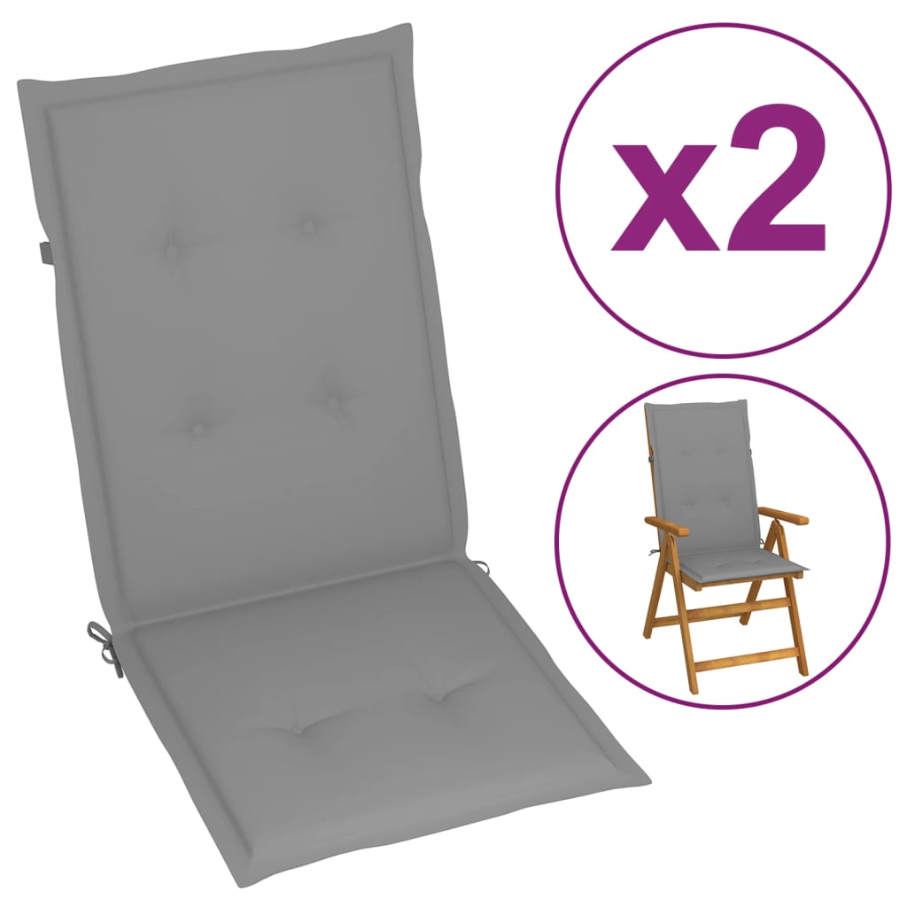 vidaXL 2/4x Garden Chair Cushion Outdoor Seating Pad Cushions Multi Colors-19