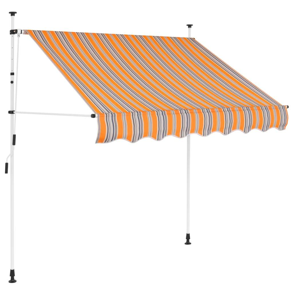 vidaXL Manual Retractable Awning Folding Stripes Awning Multi Colors/Sizes-24