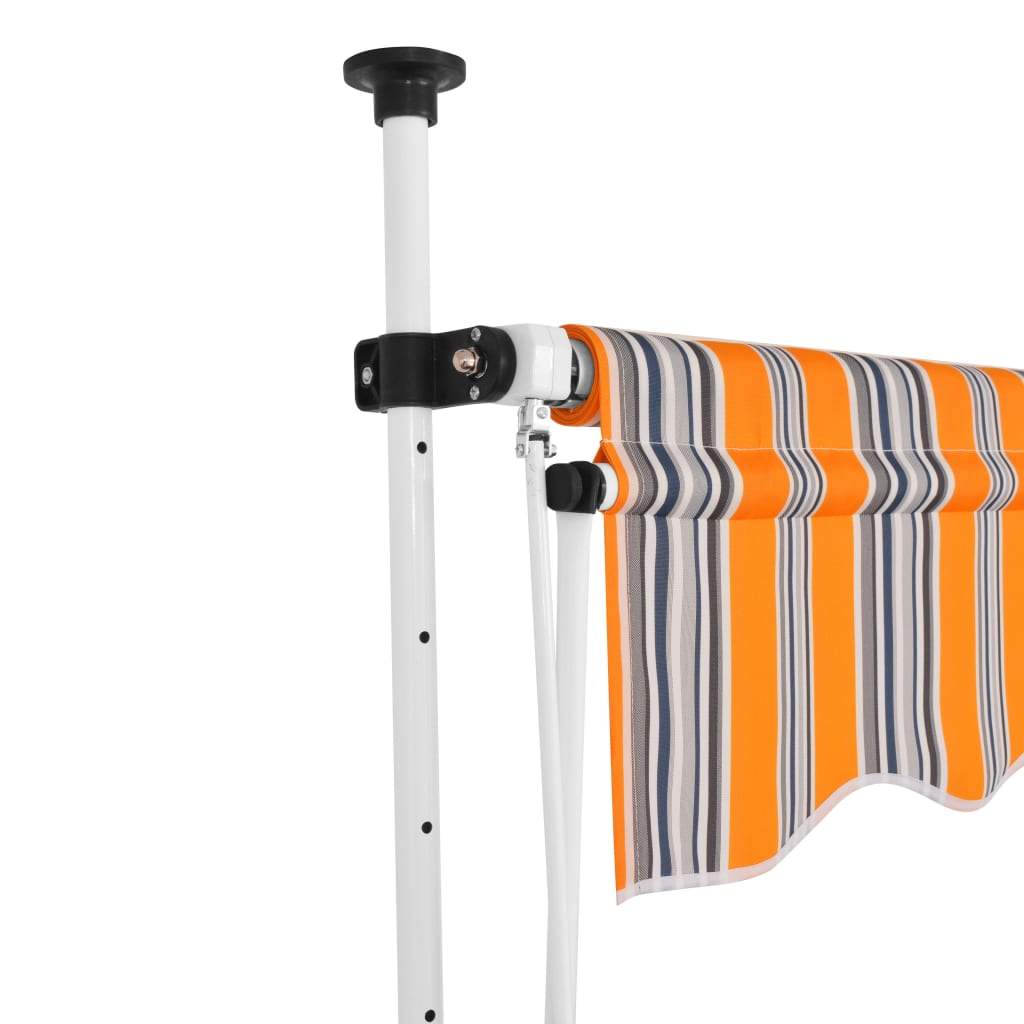 vidaXL Manual Retractable Awning Folding Stripes Awning Multi Colors/Sizes-25