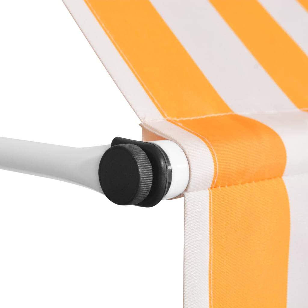 vidaXL Manual Retractable Awning Folding Stripes Awning Multi Colors/Sizes-56