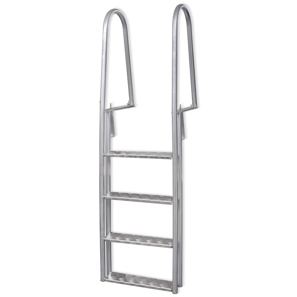 vidaXL 4-Step Dock/Pool Ladder Aluminum 65.7"-0