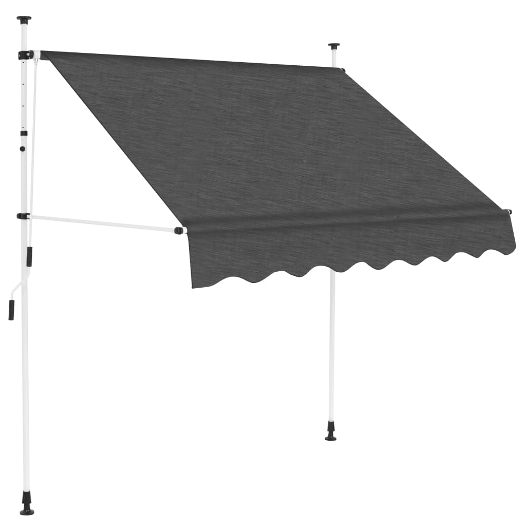 vidaXL Manual Retractable Awning Folding Stripes Awning Multi Colors/Sizes-60